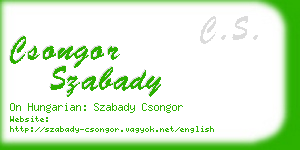 csongor szabady business card